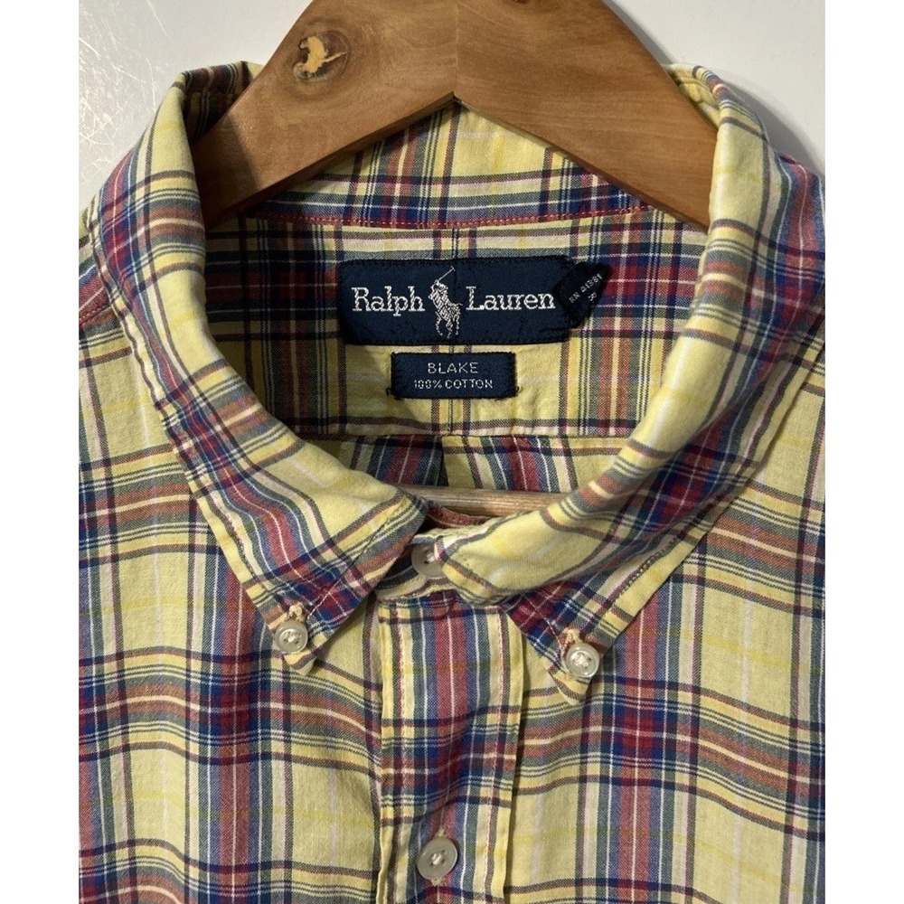 Mens Ralph Lauren Shirt Blake Plaid S/S Button Shirt Sz 2XL‎ Lightweight